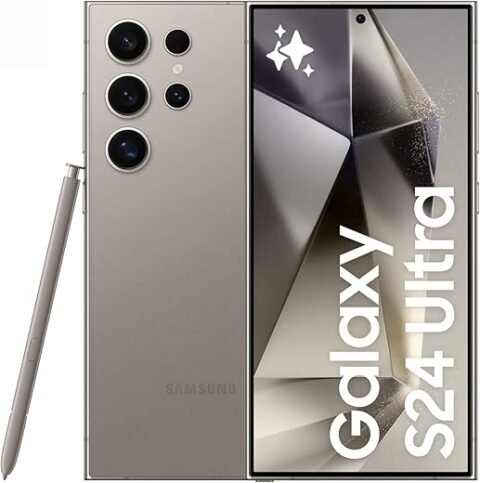 جوال سامسونج جالكسي اس 24 الترا، ذاكرة تخزين 256GB، رمادي تيتانيوم وذاكرة RAM 12GB، هاتف ذكي بنظام اندرويد، كاميرا 200MP، قلم S، عمر بطارية طويل...