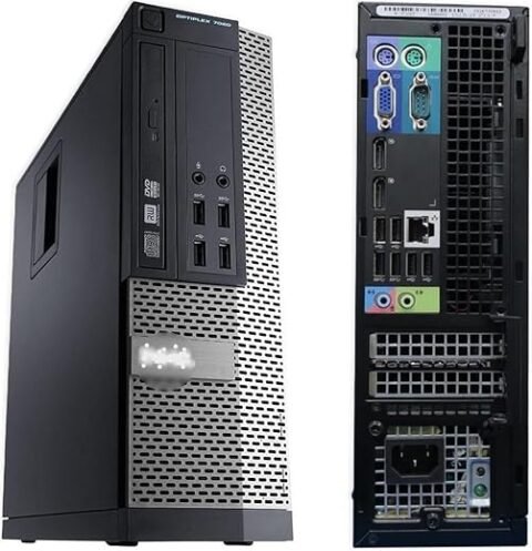 كمبيوتر مكتبي اوبتيبليكس 7020 SFF كور i7 4770 بذاكرة RAM 16GB وSSD 256GB وهارد ديسك 1TB وويندوز 11 وكيبورد وماوس سلكي وواي فاي موديل 2020
