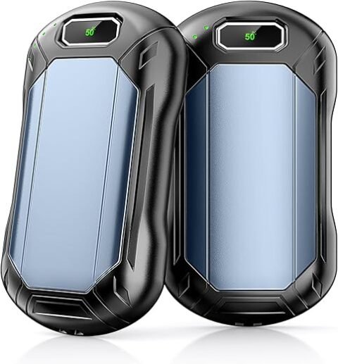 مدفئات يد 8000mAh قابلة لاعادة الشحن من ويتهاوس، مدفاة جيب كهربائية محمولة مزدوجة الجوانب، تدفئة يدوية قابلة لاعادة الاستخدام للاماكن الخارجية...