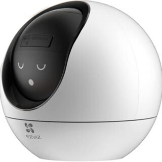EZVIZ C6 4MP Caméra Surveillance WiFi 2.4/5GHz Wifi & Ethernet, Caméra Intérieur 360 °, Suivi Auto Zoom, Détection de Humain & Animaux & Activités...