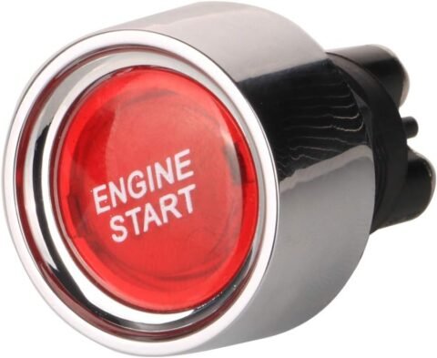 Gebildet 12V-24V/50A Pousser Le Commutateur d'allumage de Démarrage, SPST Universel Commutateur de Démarrage de Moteur, 3pins Bouton de Démarrage à...