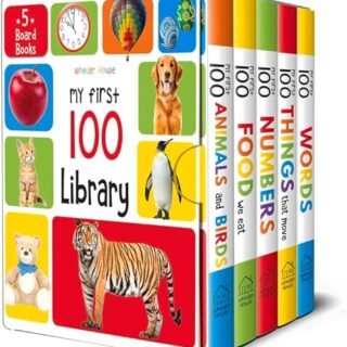 My First 100 Library: Boxset of 5 Early Learning Board Books for Kids/Children (homeschool | preschool | baby/toddler)
