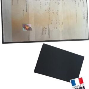 Idée pro mobilité Étui Carte Grise 3 Volets – PVC Gomme Toucher Doux – Fabriqué en France – Protection Certificat d’Immatriculation Voiture Moto – Design Élégant et Solide