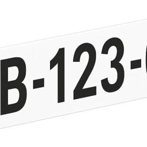 Plaque d’Immatriculation Voiture Homologuée SIV – PMMA – 520x110 mm – sans Cadre Noir – Fabrication Française – Rivets en Option – Auto Remorque Camping-Car Caravane