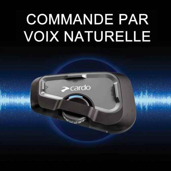 Cardo FREECOM 4X Motocyclette 2 Voies Bluetooth Communication System Casque - Noir, 1 Unités – Image 4