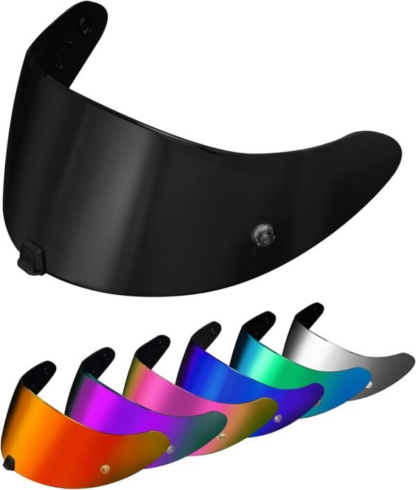 PSLER Visière de Casque pour EXO 520 1400 R1 Visière Teintée pour Scorpion EXO 391 520 1400 R1,Protection UV pour Moto Accessoires De Remplacement(Noir Foncé)