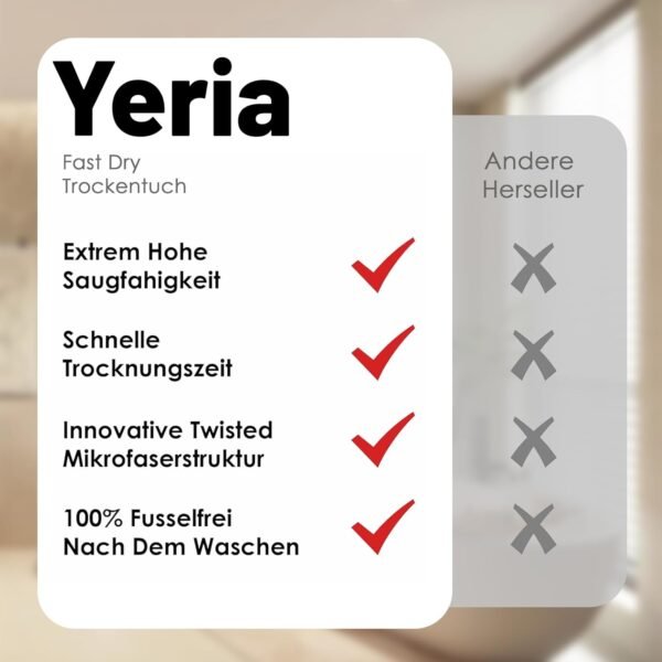 Yeria 3 Pièces Chiffon Magique pour Douche, Chiffon en Extra Absorbant pour la Maison, Chiffon de Nettoyage Réutilisable en Microfibre sans Traces pour Verre Voiture Maison Cuisine Salle de Bain – Image 7