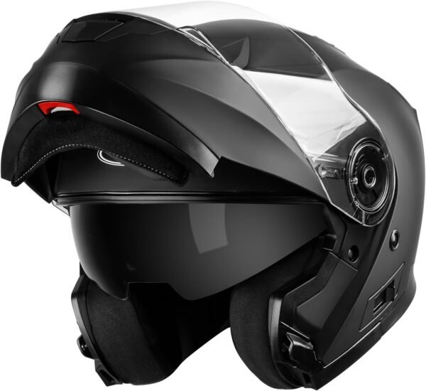 Casque Moto Modulable Homme ECE Homologué-YEMA YM-926 Casque Scooter Femme Adulte Double Visière