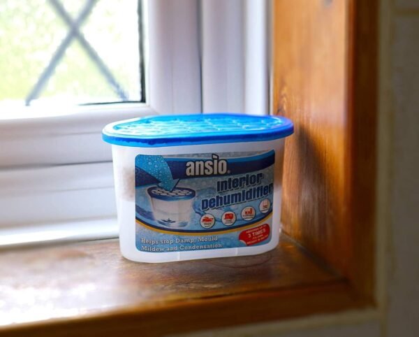 ANSIO Déshumidificateur 500 ml Lot de 5 élimine la condensation, déshumidificateur, absorbeur d'humidité pour moisissures humides dans la maison, la cuisine, l'armoire, la chambre à coucher – Image 9