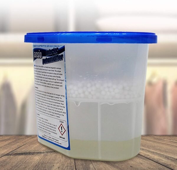 ANSIO Déshumidificateur 500 ml Lot de 5 élimine la condensation, déshumidificateur, absorbeur d'humidité pour moisissures humides dans la maison, la cuisine, l'armoire, la chambre à coucher – Image 6