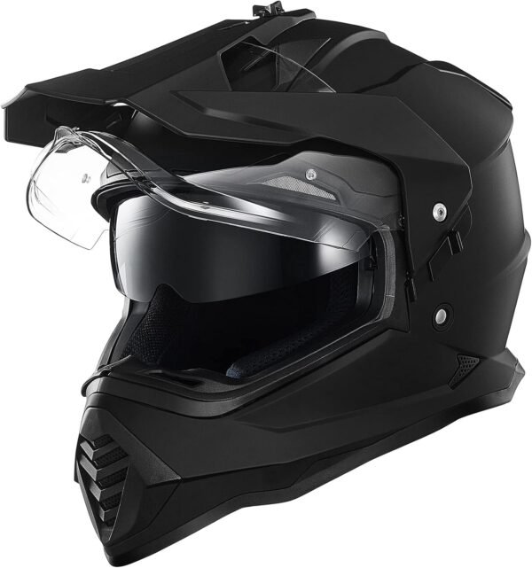 ILM Casque Moto Cross Homme Femme Casque Offroad ECE Homologué Casque VTT avec Double visière DH Enduro Quad Motocross WS902