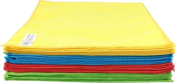 IDEA HOME Lot de 24 Chiffon Microfibre - Chiffons de Nettoyage 30x30cm - Chiffons à Poussière, Multi-usages pour Cuisine, Maison, Cenêtres e Vitre, Coloris Assortis – Image 5