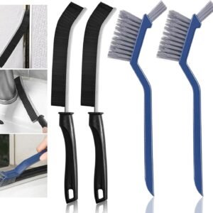 4 Pièces Brosse Nettoyage, Multifonctionnelle Brosse Nettoyage Salle de Bain, Brosse Joint Carrelage, Brosse de Nettoyage pour Maison, Toilettes, Salle de Bain, Cuisine
