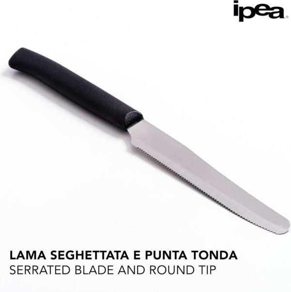 IPEA Couteaux de Table à Steak - Lot de 6 - Couteau Tranchant Bout Rond en Acier Inoxydable pour Couper la Viande et les Aliments pour le Déjeuner et le Dîner - Couteaux pour la Maison et la Cuisine – Image 6