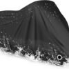 LIHAO Housse de Protection pour Moto imperméable, résistant au Froid et intempéries 190T Noir Protège de la poussière
