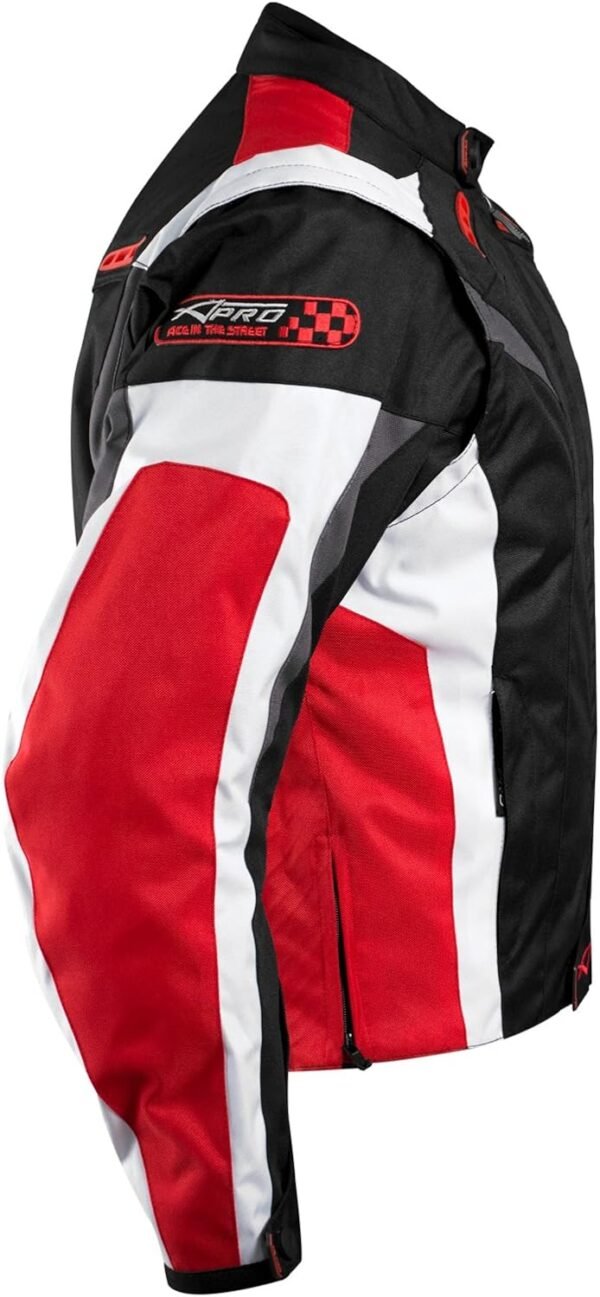 A-pro Moto CE Protections Textile Veste Blouson Manchon Démontable Gilet Termique – Image 4