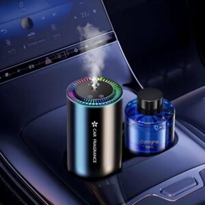Diffuseur Voiture avec 50ml Parfum (Cologne), Sent Bon Diffuseur Électrique, On/Off Automatique, Atomiseur Ultrasonique, 3 Modes, Batterie Intégrée, Diffuseur d'Arômes pour Voiture Durée 5 Mois BJ-577