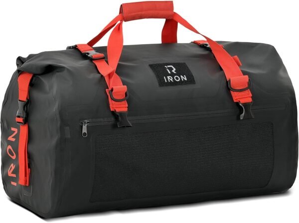 BORLENI Sac Etanche Moto Sac Selle de Moto étanche Sacoche arrière Moto Dry Bag Toutes Saisons pour Voyager Camping Kayak Bateau Pêche Piscine Rafting Snowboard 50 litres Noir
