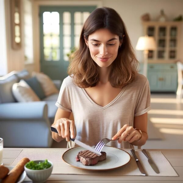 IPEA Couteaux de Table à Steak - Lot de 6 - Couteau Tranchant Bout Rond en Acier Inoxydable pour Couper la Viande et les Aliments pour le Déjeuner et le Dîner - Couteaux pour la Maison et la Cuisine – Image 7