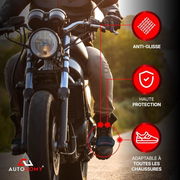 Autodomy Protege Chaussure Moto Quad ATV Scooter V1 | Protege Selecteur de Vitesse Moto Antidérapant | Protection Selecteur Moto Résistant à la Pluie et au Soleil | Pour Tout Type de Chaussures – Image 4