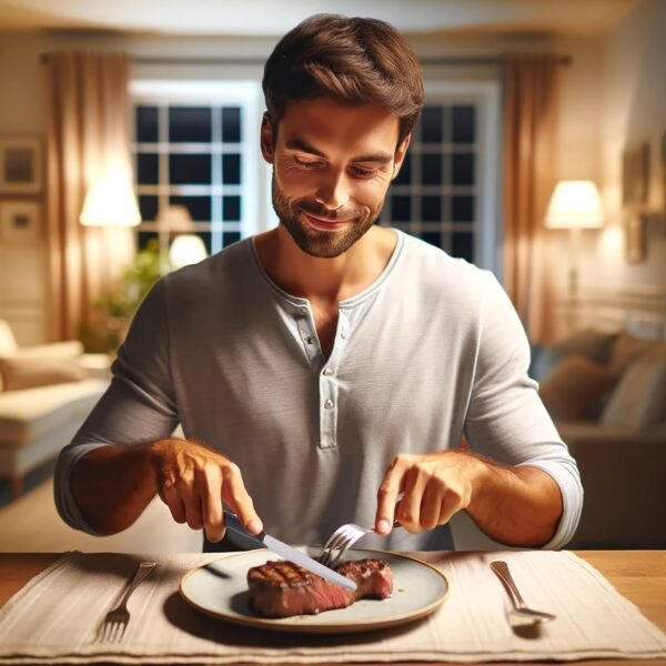 IPEA Couteaux de Table à Steak - Lot de 6 - Couteau Tranchant Bout Rond en Acier Inoxydable pour Couper la Viande et les Aliments pour le Déjeuner et le Dîner - Couteaux pour la Maison et la Cuisine – Image 5