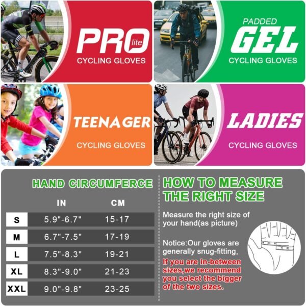 Grebarley Gant Velo Homme Gant VTT Gant Musculation Gant Moto Cross Gant Scooter Gants CyclismeGants de Cyclisme – Image 5