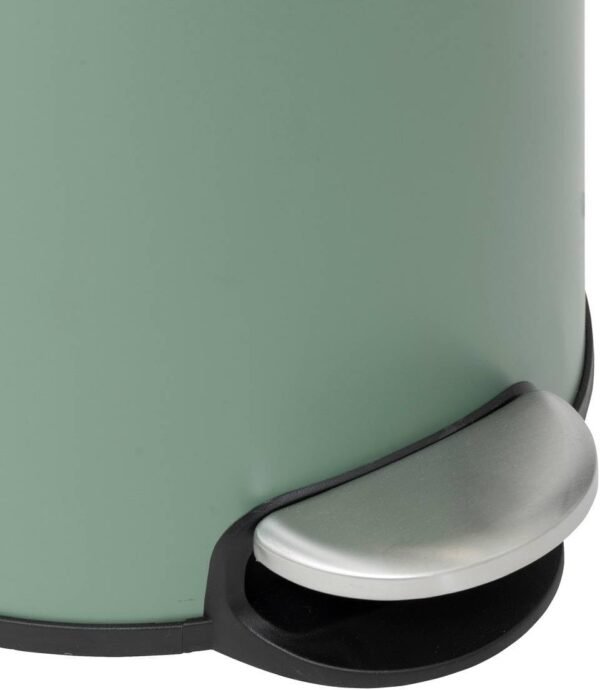 5five - Poubelle de Cuisine à Pédale Modern Color - Vert - 30 L - Couvercle Bambou, Seau Amovible, Fermeture Douce - Pour Maison, Bureau – Image 5