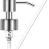1 Piece Pompe Savon, Tête de Pompe avec Tuyau, Embout de Rechange en INOX pour Distributeur Savon Liquide Standard 28/400, à Finition Brossée pour Les Maisons,Hôtels,Cuisines,Salles De Bain, ecc