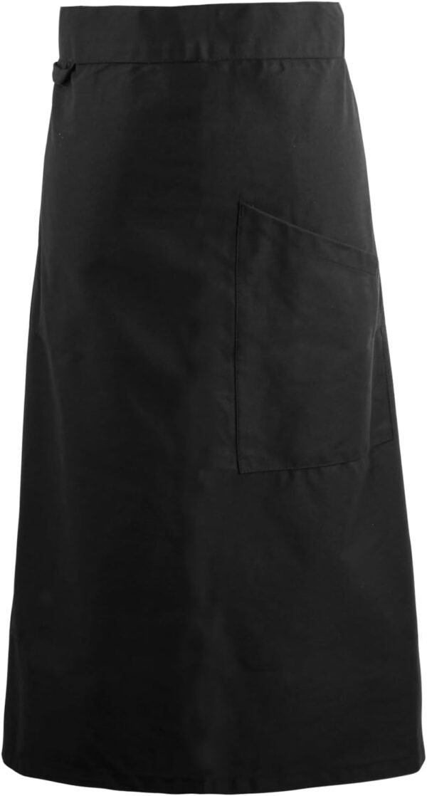 Demi Tablier Cuisine Homme, Tablier Serveuse, Tablier avec Poches Unisexe, Restaurant Long Imperméable Chef Tablier, Tablier à Taille Longue pour Serveurs, Bistro, Maison Café, 70x70cm