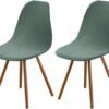 Housse de Chaise Scandinaves Lot de 2, Extensible Housse de Chaise de Salle à Manger, Polaire Vert Universelle Couverture de Chaise sans Accoudoirs pour Décoration de Salon Cuisine Maison