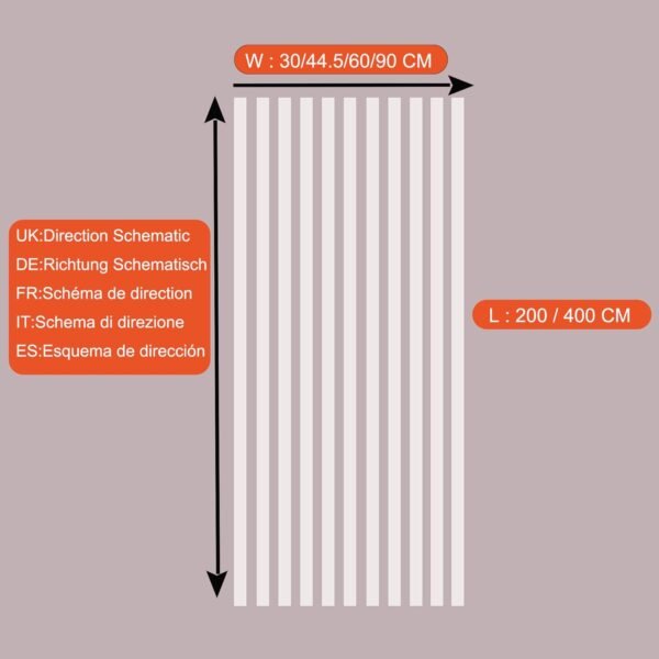 LEMON CLOUD Film Occultant Fenêtre Anti Regard Electrostatique Motif Rayure Non Adhésif Anti-UV pour Bureau Chambre Cuisine Maison Salle de Bain 44,5x300cm – Image 8