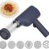 Machine électrique Idiyappam et pâtes - Presse à pâtes portable sans fil - Machine à pâtes automatique 6 en 1 - Outils de cuisine polyvalents pour Idiyappam, pâtes et nouilles maison（Blanc）