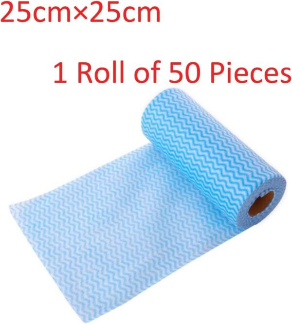 4 Rouleaux Serviettes de Nettoyage Jetables, Sonwaha Nettoyage Jetables Rouleau Chiffon pour Cuisine Lavage Maison Voiture Bureau Nettoyage Chiffon en Tissu Non Tissé – Image 2