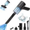 FSZBWL Aspirateur à Main 9000Pa,Aspirateur sans Fil Mini Aspirateur à Forte Aspiration,Puissant Aspirateur à Main Humide et Sec pour la Maison,Le canapé,la Voiture,la Cuisine,Les Animaux domestiques