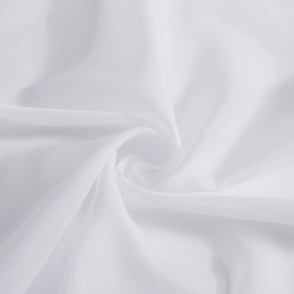 PONY DANCE Rideau Voilage - Rideaux Cuisine Transparent Lot de 2 Rideau Court 140 x 137 cm Décoration de Maison Chambre, Organza Tulle avec Oeillets Fenetre Lumineux Filtrer, Blanc, 2 PCs – Image 6