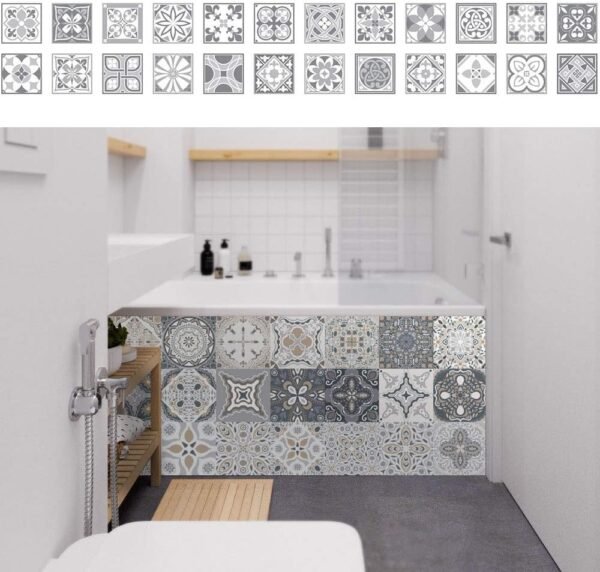 24pcs Stickers Carreaux Muraux - Stickers Carreaux Autocollant pour Cuisine Salon Salle De Bains Décor À La Maison Auto-Adhésif (20 * 20CM) – Image 6