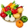 Lorigun 16 pièces/Ensemble légumes artificiels Simulation légumes décoration Cuisine décor à la Maison réaliste Faux légumes décor Ensemble Accessoires Photo