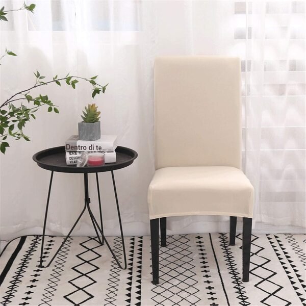 Housse de Chaise Extensible Lot de 4 ou 6, Couverture Protecteur de Chaise Salle a Manger Universel Amovible Lavable Moderne Durable pour Maison Hotel Restaurant Fete Banquet Cuisine Decoration – Image 4
