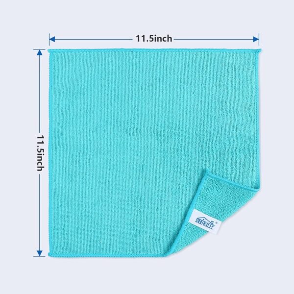 HOMEXCEL Chiffons en Microfibre 100 pièces, Chiffon de Nettoyage en Microfibre Chiffon de Nettoyage de vitres Chiffon à Vaisselle en Microfibre pour Voiture, Cuisine, Maison 30,5 x 30,5 cm – Image 3