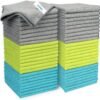 AIDEA Lot de 50 Chiffons de Nettoyage en Microfibre, Torchons Lavette Microfibre Ménage Plus Doux, Plus Absorbants, Non Pelucheux, pour Maison, Cuisine, Voiture, Cenêtres e Vitre 30 x 30cm