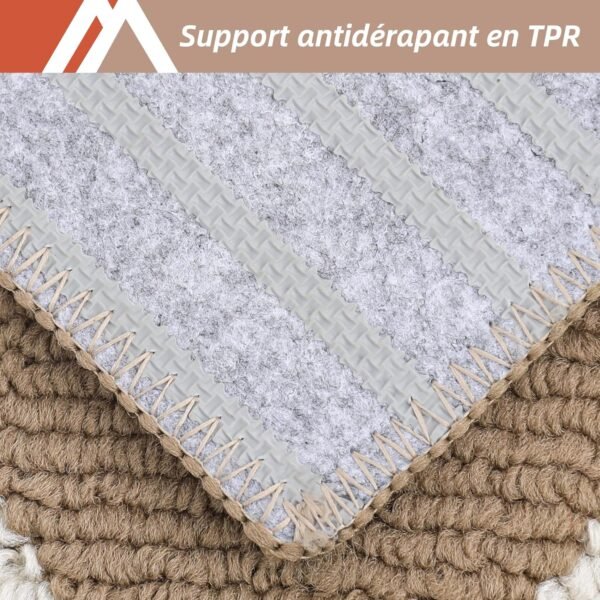 COSY HOMEER Tapis de Cuisine Antidérapant, 60 x 180 cm Tapis de Cuisine Devant Evier, Anti-salissures, Lavable en Machine pour Cuisine, Buanderie, Entrée, Couloir, Beige – Image 4