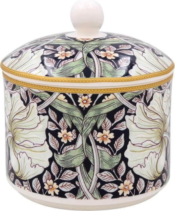 The Leonardo Collection William Morris Pimpernel Sucrier élégant pour thé et café | Sucrier en céramique durable pour la maison et le café | Rangement élégant pour sucre pour la cuisine | Joli cadeau – Image 2